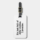 汚れた衣服-黒 ラゲッジタグ (正面縦)