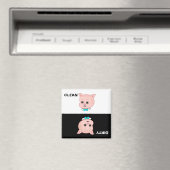 汚れた豚の漫画をクリーン マグネット (インサイチュ (食洗機))