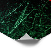 汚れた赤いアナキシーシンボル ポスター (角)