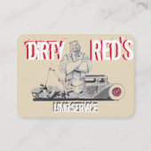 汚れた赤のリムジンサービス 名刺 (正面)