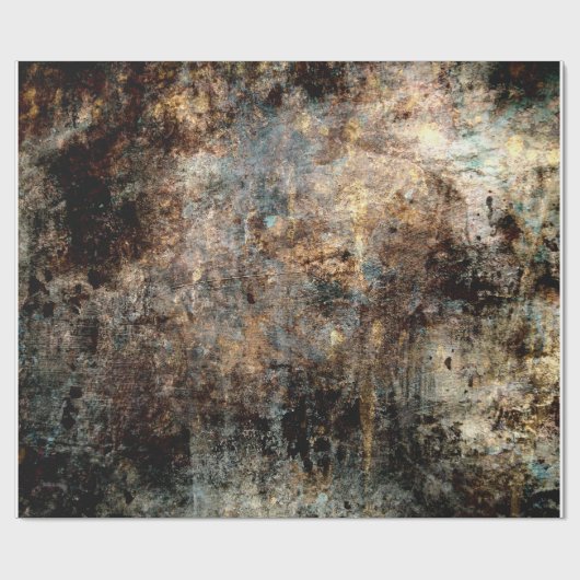 汚れた錆ついたグランジな表面 ラッピングペーパー (フラット)
