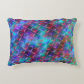 汚れた青い薄紫と3Dまたはピンクの三角形 アクセントクッション (正面)
