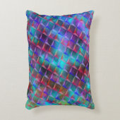 汚れた青い薄紫と3Dまたはピンクの三角形 アクセントクッション (正面(垂直))