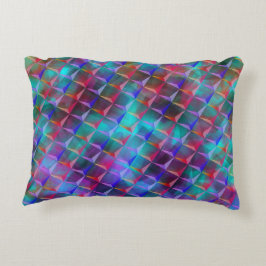汚れた青い薄紫と3Dまたはピンクの三角形 アクセントクッション
