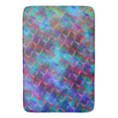 汚れた青い薄紫と3Dまたはピンクの三角形 バスマット (正面縦)