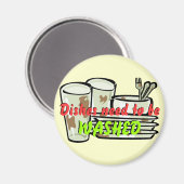 汚れた食器マグネット マグネット (正面/裏面)