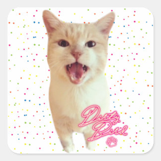 汚れた鳥のサイン入りシール スクエアシール