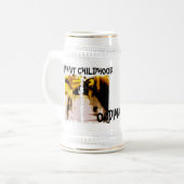 汚れた3箱ステイン ビールジョッキ (正面左)