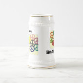 汚れた3箱2ステイン ビールジョッキ (中央)