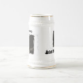 汚れた3箱2ステイン ビールジョッキ (中央)