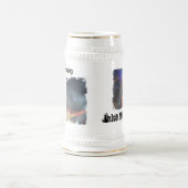 汚れた3箱2ステイン ビールジョッキ (中央)