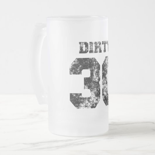 汚れた30の曇らされたガラスのビールのジョッキ フロストグラスビールジョッキ (正面左)