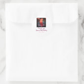 汚れた30歳の誕生日 名前 ピンク 写真 日付を追加 ラウンドシール (バッグ)