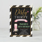 汚れた30歳テーマの誕生日招待状 招待状 (スタンド正面)