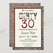 汚れた30第30誕生日 招待状 (正面/裏面)