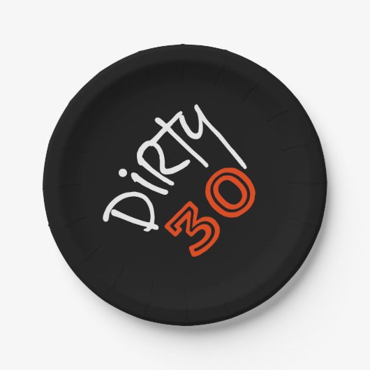 汚れた30誕生日 ペーパープレート (正面)