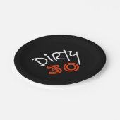 汚れた30誕生日 ペーパープレート (アングル)