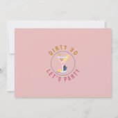 汚れた30 女性の誕生日 30のカクテル フォト 招待状 (裏面)