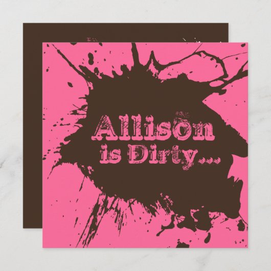 汚れた30 -第30誕生日のパーティの招待状 招待状 (正面/裏面)