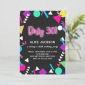 汚れた30 黒とレトロな誕生日 招待状 (スタンド正面)
