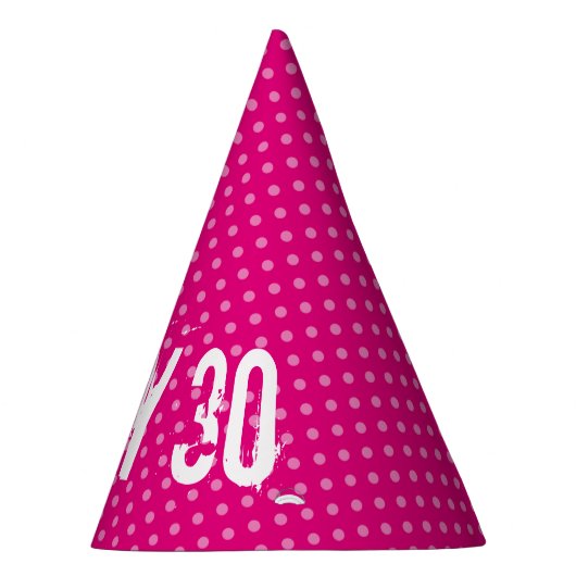 汚れた30 30おもしろいなピンクの第30誕生会の帽子 パーティーハット (右)