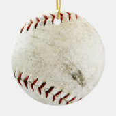 汚れた、よく愛される野球かソフトボール-! セラミックオーナメント (正面)