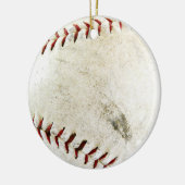 汚れた、よく愛される野球かソフトボール-! セラミックオーナメント (左)
