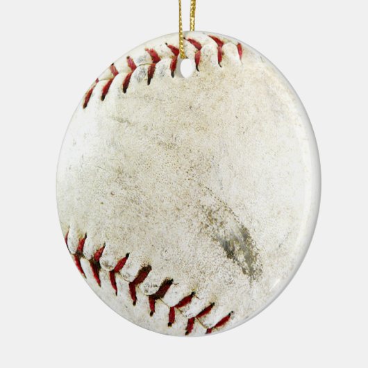 汚れた、よく愛される野球かソフトボール-! セラミックオーナメント (左)