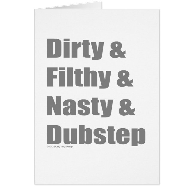 汚れた、不潔、そしてGrimey、そしてDubstep (正面)