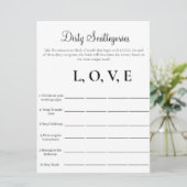 汚れたScattegories ブライズメイド パーティーゲーム 招待状 (スタンド正面)