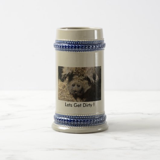 汚れているなるために割り当てます! ビールジョッキ (中央)