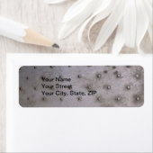 汚れているリベット付き鋼板金属 ラベル (インサイチュ)