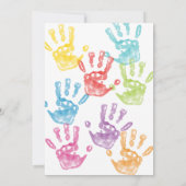 汚れてもいい服装で、アートパーティーの招待状 招待状 (裏面)