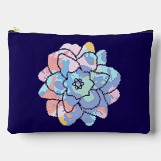 汚れでつくった絵を描花 アクセサリーポーチ (正面)