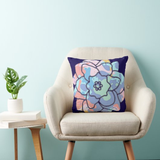 汚れでつくった絵を描花 クッション (椅子)