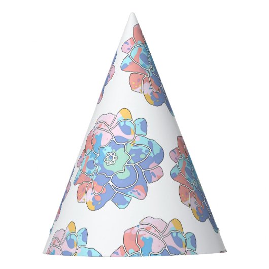 汚れでつくった絵を描花 パーティーハット (正面)