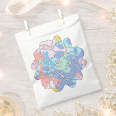 汚れでつくった絵を描花 フェイバーバッグ (クリップ留めされた状態)