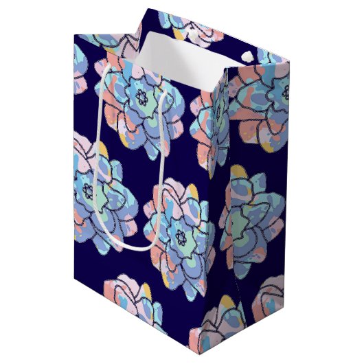 汚れでつくった絵を描花 ミディアムペーパーバッグ (正面アングル)