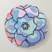 汚れでつくった絵を描花 ラウンドクッション (裏面)