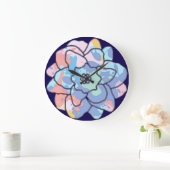 汚れでつくった絵を描花 ラージ壁時計 (ホーム)