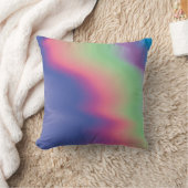 汚れのあるホログラフィックカラフルテクスチャ。サイケド クッション (ブランケット)