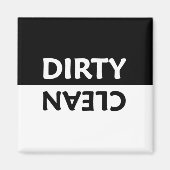 汚れのないミニマリストの白黒カラーブロック マグネット (正面)