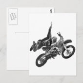 汚れの付いた自転車でのフリースタイリング ポストカード (正面/裏面)