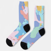 汚れの汚れのパタ絵を描ーン ソックス (左)