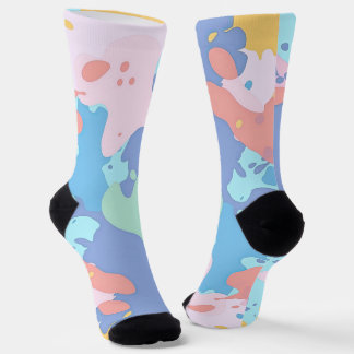 汚れの汚れのパタ絵を描ーン ソックス