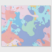 汚れの汚れのパタ絵を描ーン ラッピングペーパー (フラット)