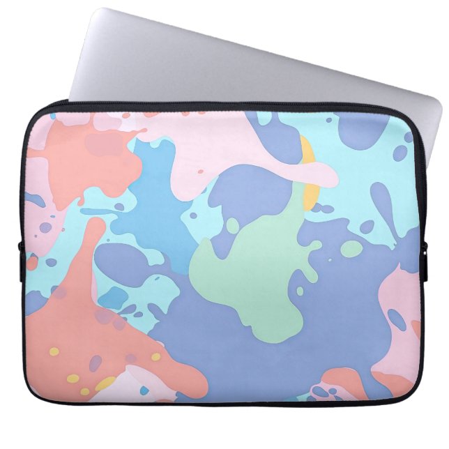 汚れの汚れのパタ絵を描ーン ラップトップスリーブ (正面)