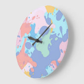 汚れの汚れのパタ絵を描ーン ラージ壁時計 (傾斜)