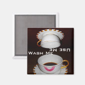 汚れや清潔:私を洗うか、私の皿を使う マグネット (正面/裏面)