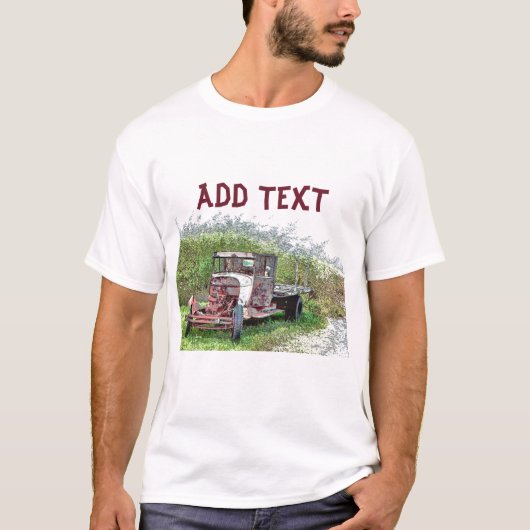 汚れより古い錆びたトラック Tシャツ (正面)